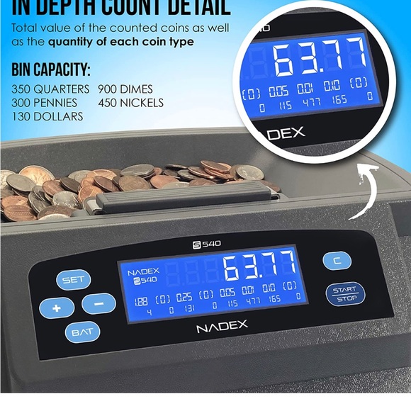 Nadex coin counter and sorter, brand new, only used once. - Picture 5 of 9